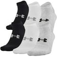 thumbnail image 1 of Under Armour Adult Cotton No Show Socks 6-Pairs Shoe Mens, 1 of 5