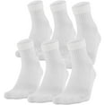 thumbnail image 1 of Under Armour Adult Cotton Quarter Socks, 6-Pairs , White 2 , Shoe Size: Mens 4-8, Womens 7-9, 1 of 5