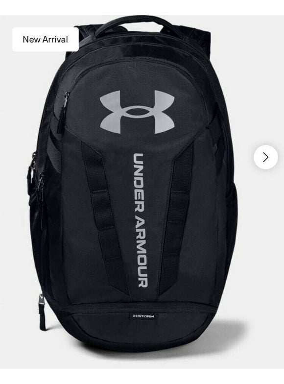 Under Armour Adult Hustle 5.0 Backpack, Black/Silver