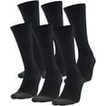 thumbnail image 1 of Under Armour Adult Performance Tech Crew Socks, 6-Pairs, Black, Shoe Size: Mens 4-8.5, Womens 7-10.5, 1 of 7