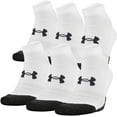 thumbnail image 1 of Under Armour Adult Performance Tech Low Cut Socks, 6-Pairs, White, Shoe Size: Mens 4-8.5, Womens 7-10.5, 1 of 2