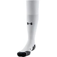 thumbnail image 1 of Under Armour Adult Soccer Over-The-Calf Socks 1-Pair, White/Black/Black, Medium, 1 of 3