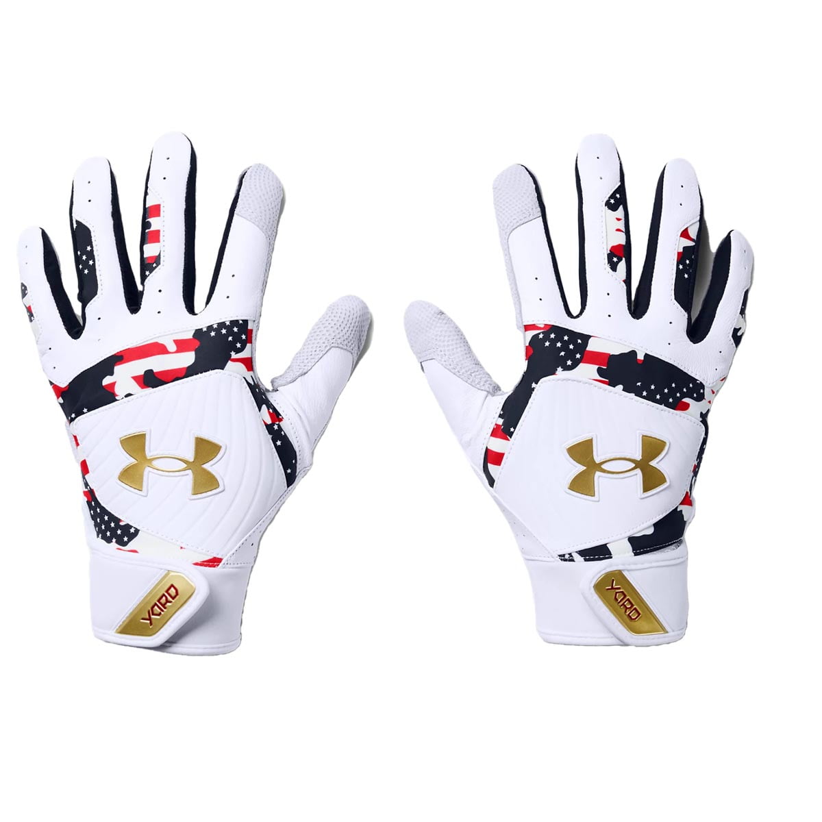 アンダーアーマー メンズ バッティンググローブ Under Armour Men's Yard Stars and Stripes 20 Batting Gloves - White Under Armour Adult Yard Stars & Stripes Batting Gloves White