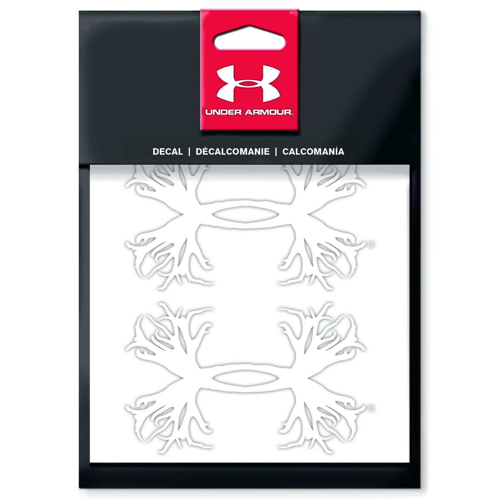 Under Armour Antler Logo 4" Decal 2Pack (White) UDE2106