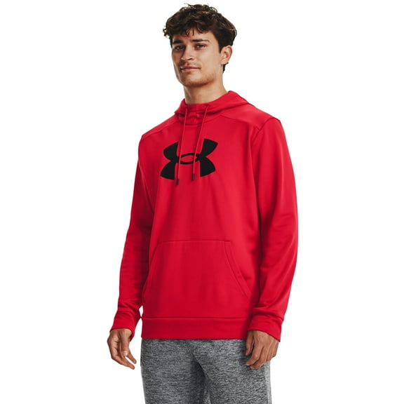 Under Armour Armour Fleece Big Logo Hoodie (Red/Black,SM,One Size)