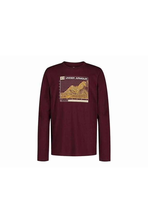 Atlas Range Long Sleeve Tee (Boys Large) (Cordova)