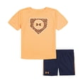 thumbnail image 1 of Under Armour BLAZE ORANGE Little Boys Baseball T-shirt & Short Set, US Medium-5, 1 of 1