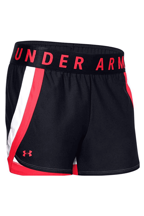 Black Stripe Wordmark Logo UA Shorts Hand Pockets Women's Size
