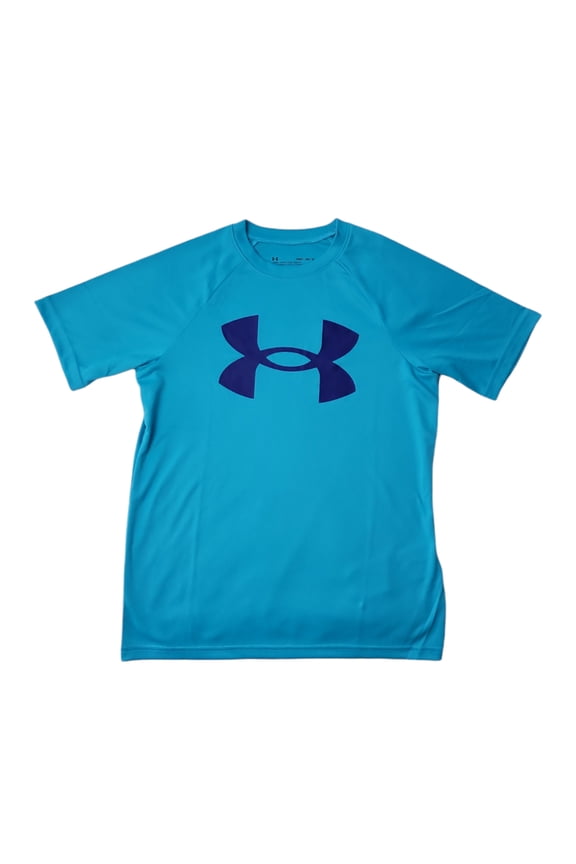 Boy's Big Logo Short Sleeve Super Soft T-Shirt, 1363283 (Glacier Blue, L)