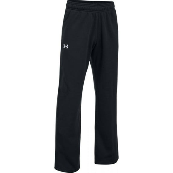 Under Armour Boy's Drawstring Waist Hustle Fleece Straight Leg Pant (Black, XL)