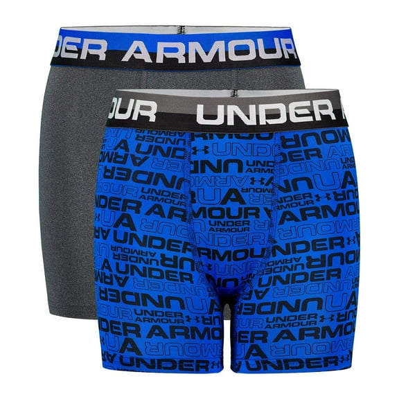 Under Armour Boy's Underwear Gray Large Performance Boxer Briefs