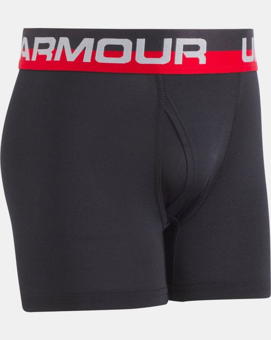 Under Armour Boys' Big Performance Boxer Briefs, Lightweight & Smooth  Stretch Fit, red/Black, YXL 