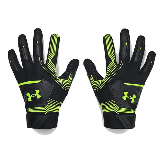 Under Armour Boys Clean Up 21 Batting Gloves Yellow | Black Youth Large