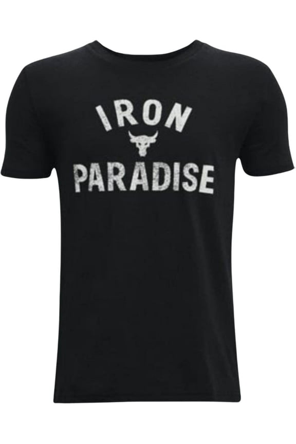 Boys' Project Rock Graphic T-Shirt, Black, Small (8)