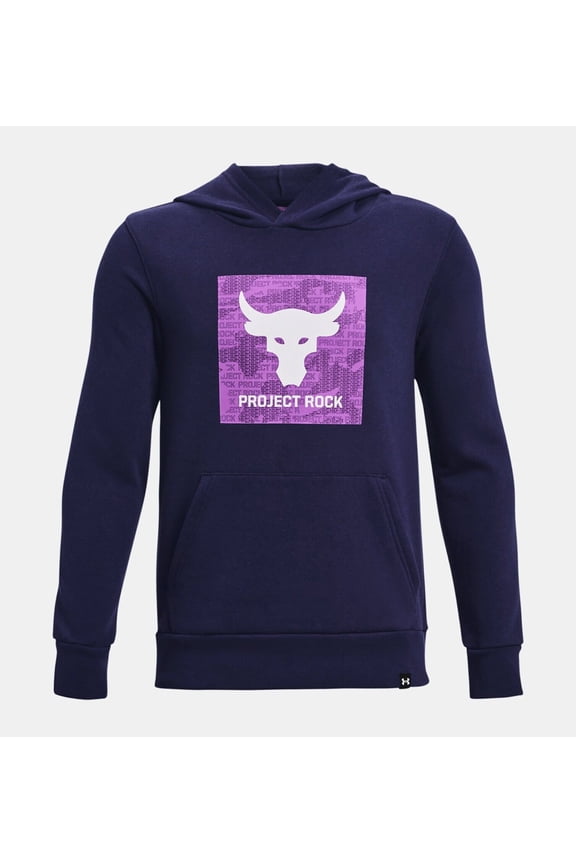 Boys Project Rock Rival Fleece Hoodie 1373628-410 Size YXS
