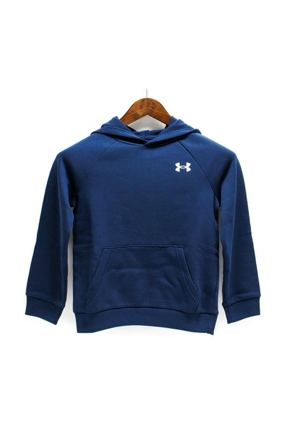 Boys Rival Cotton Hoodie, Academy \ Onyx White,L - US