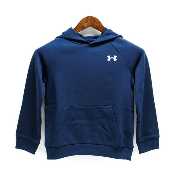 Under Armour Boys Rival Cotton Hoodie, Academy Onyx White,S - US
