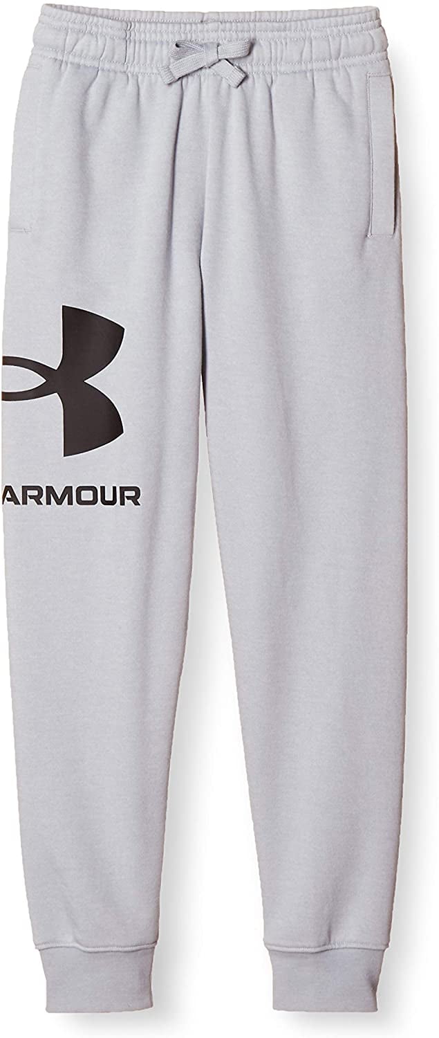 Armour Logo Fleece Rival Medium Joggers Under Mod 011/Black Light Gray Boys Heather