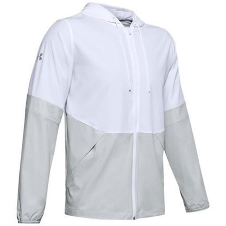 Under Armour Boys UA Squad Woven Warm Up Jacket YLG 1343283 White M Walmart