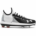 thumbnail image 1 of Under Armour Bryce Harper 4 Low Men's Metal Baseball Cleats, White / Black, 8, 1 of 5