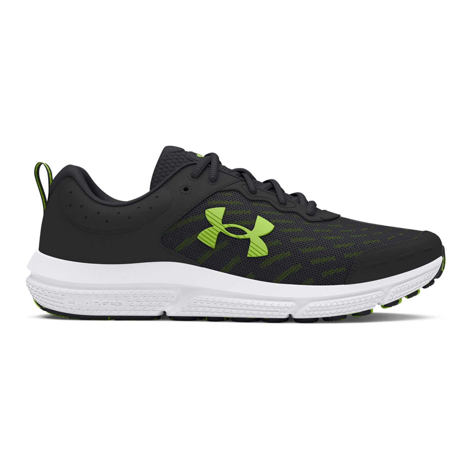 (取寄) アンダーアーマー メンズ チャージド アサート 10 Under Armour men Charged Assert 10 Mod Gray/High Vis Yellow/Black Under Armour Charged Assert 10 Men's Running Shoes Color