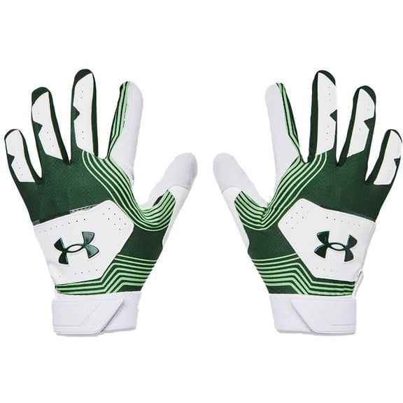 Under Armour Clean Up 21 Batting Gloves Pair GREEN | WHITE 2XL