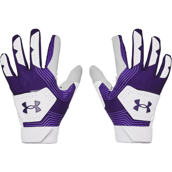 Under Armour Clean Up 21 Batting Gloves Pair PURPLE | WHITE SM