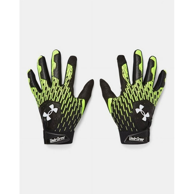 Black fashion under armour batting gloves