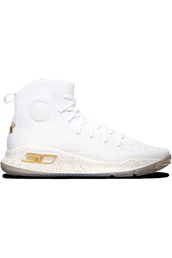 Curry 4 Retro - Men's (White/Gold/White) Size 13 (1298306-111)
