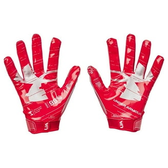 【新品】 アメフト Under Armour F8 グローブ　WHI/SIL　S Amazon.com: Under Armour boys Youth F8 Football Gloves , Black