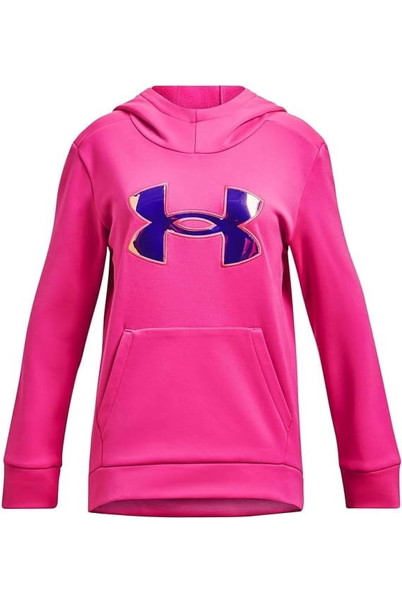 FUCHSIA Junior's Girl's Armour Fleece Big Logo Hoodie, US X-Large