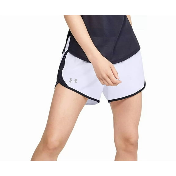 Under Armour Fly By Womens Active Shorts Size M, Color: White/Black