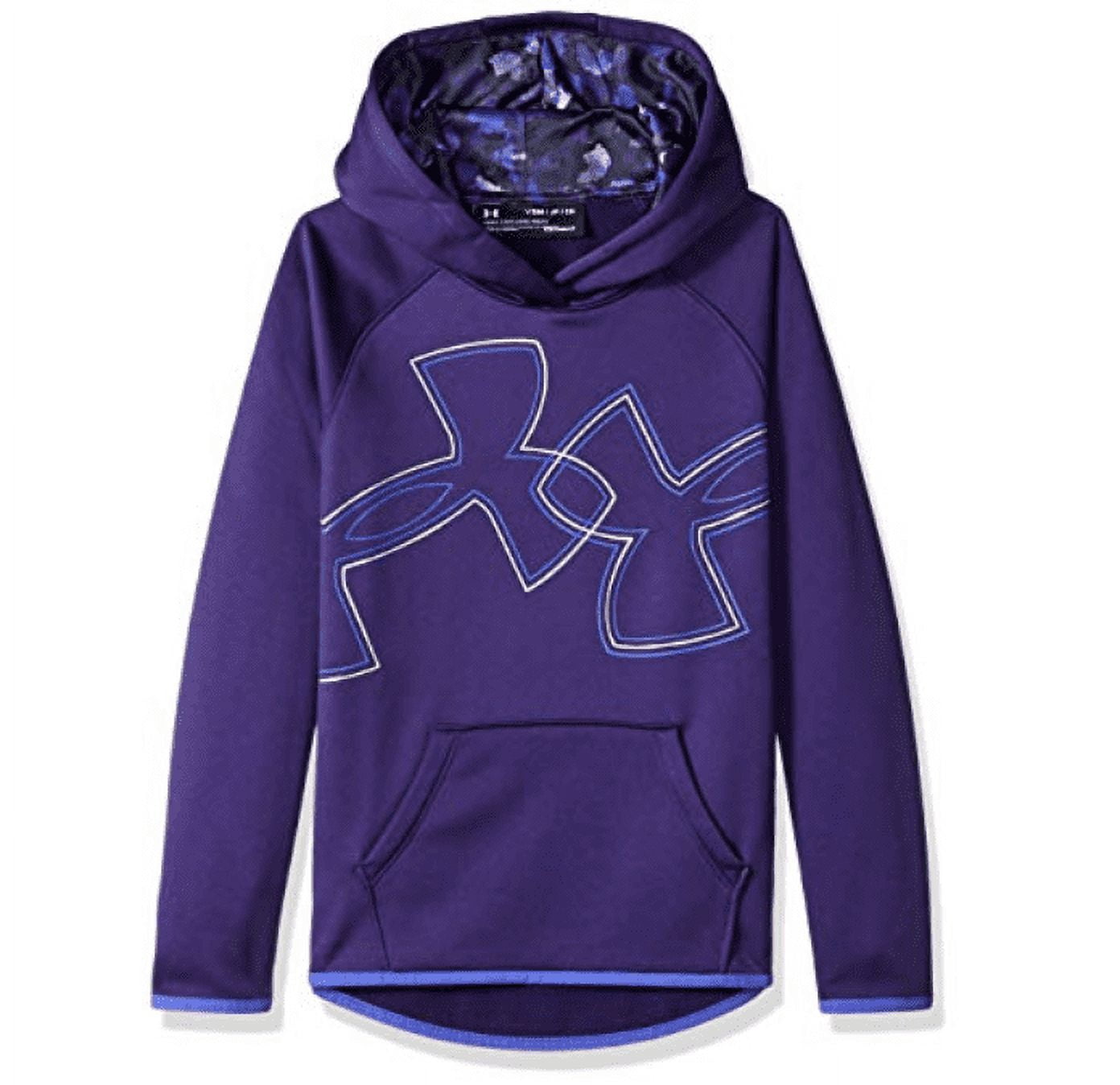 Under Armour Girls Fleece Dl Logo Hoodie, Cool Gear, Purple Youth
