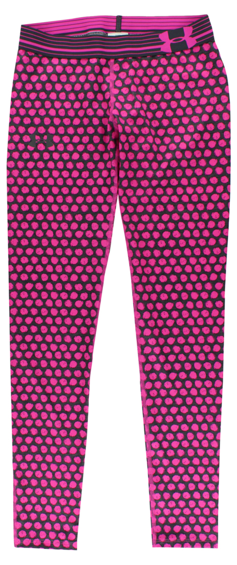 Under Armour Girls Heat Gear Printed Leggings Pink XL, Color: Pink/Dark Grey - image 1 of 2