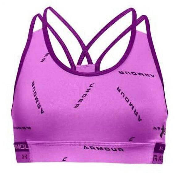 Under Armour Girls' HeatGear Armour Novelty Sports Bra Purple (YSM) 1362878-568