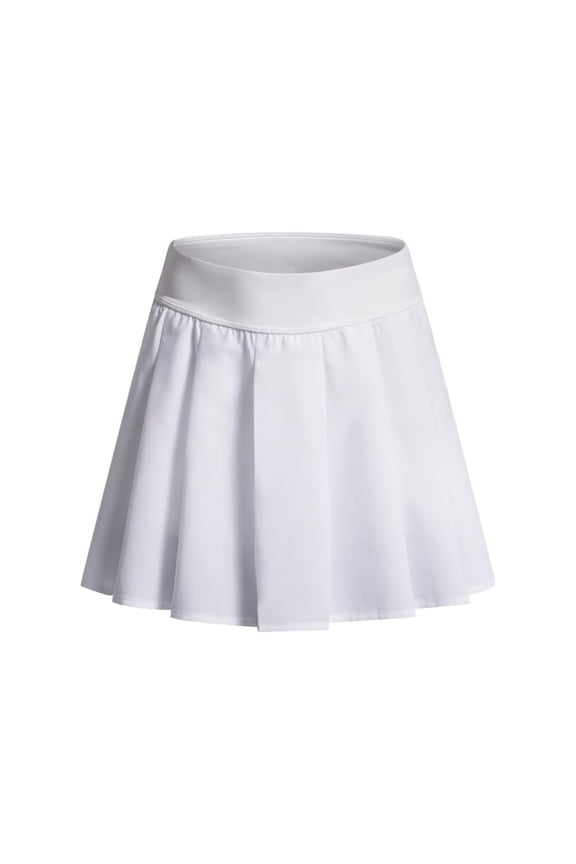 Girls' Motion Pleated Skort, (100) White / / Halo Gray, X-Small