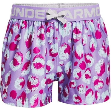Under Armour Girls Play Up Printed Shorts X-Large Planet Purple 576/Halo Gray