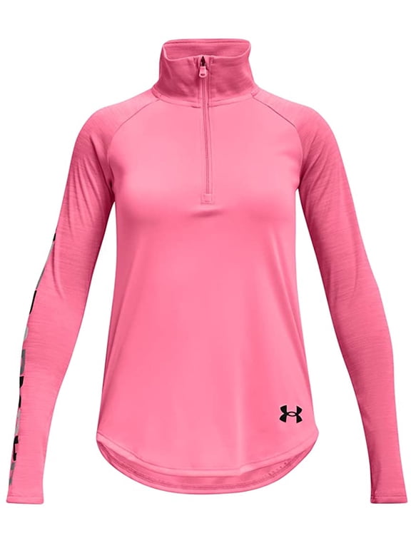 Girls Tech Graphic Half-Zip T-Shirt Cerise 653/Black X-Large