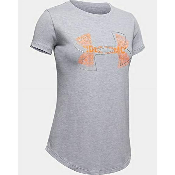 Under Armour Girls' UA Big Logo T-Shirt YMD Gray 1351014-011