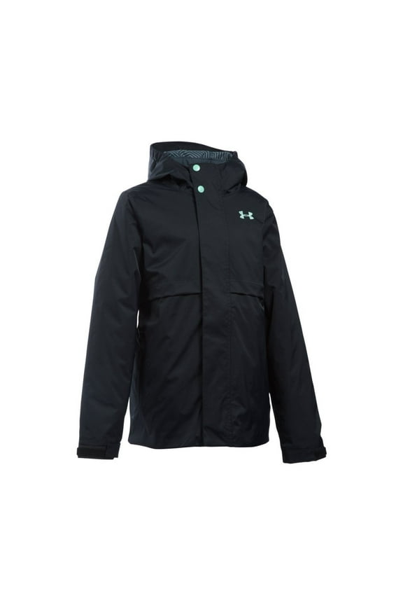 Girls UA CGR Wayside 3-in-1 Coat Jacket Black/Teal M 1280638-001