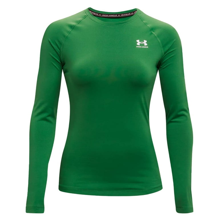 Under Armour HG Compression LS Tops KELLY GREEN SM