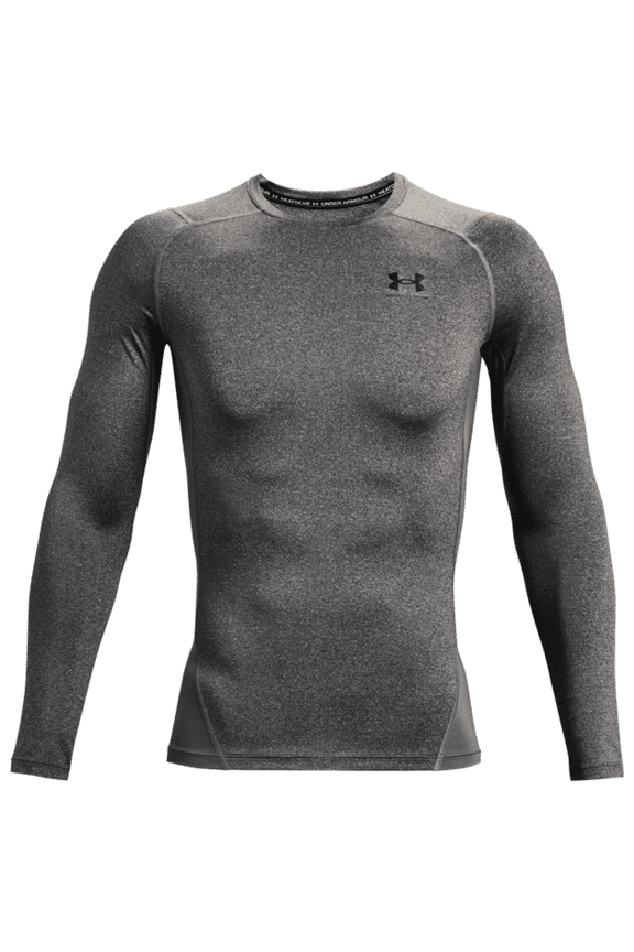 HeatGear Armour Mens Long Sleeve Baselayer Carbon Heather - XL