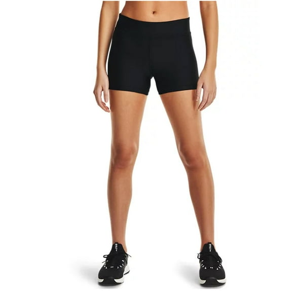 Under Armour HeatGear Armour Mid-Rise Womens Fitness Short Black - L