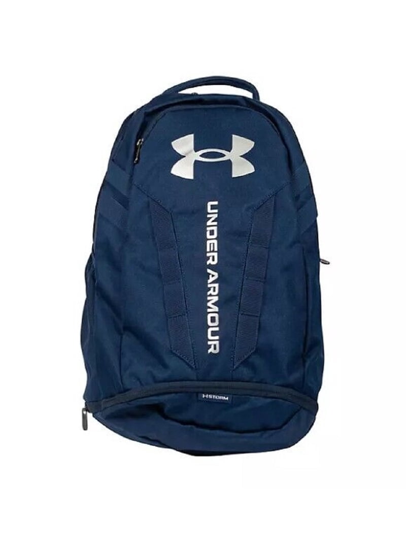 Under Armour Navy and Gray Backpack Under Armour Hustle Backpack, Navy: sportpacks.com main image 4