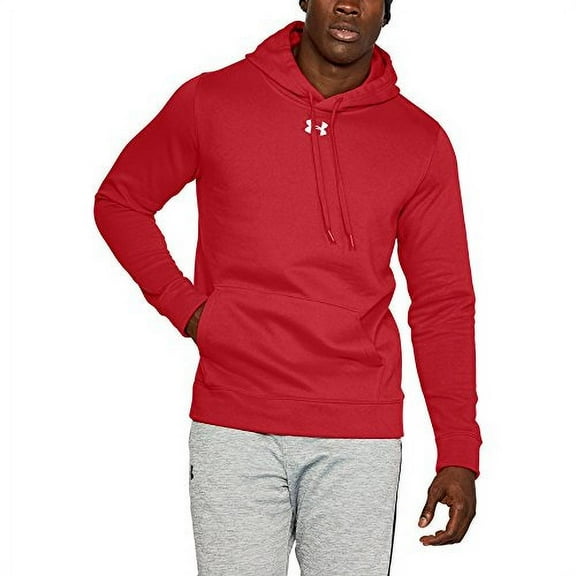 Under Armour Hustle Fleece Team Hoodie Mens 1300123 - Red - L