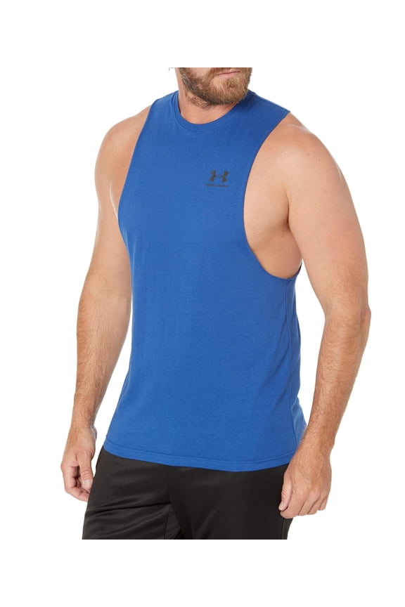 Left Chest Cutoff Tank Blue Mirage/Black SM