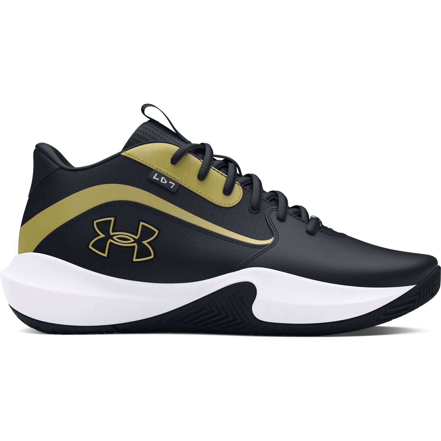 Black and gold under armour shoes sales