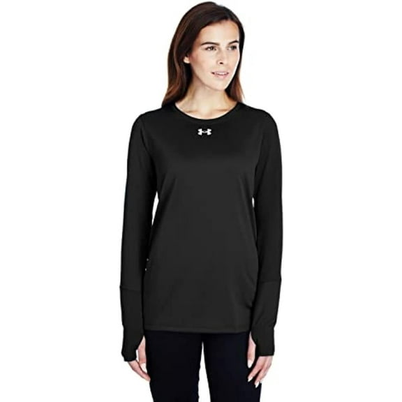 Under Armour Locker 2.0 Womens Long Sleeve T-Shirt S Black-Metallic Silver