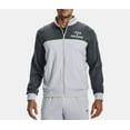 thumbnail image 1 of Under Armour Logo Jacket Grey UA Mens Size M Project Rock Knit Track Zipper, 1 of 3