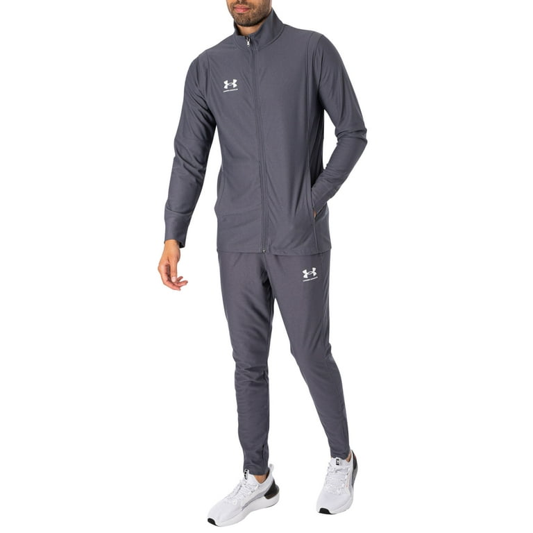 Under Armour Logo Tracksuit, Steel Grey, Polyester